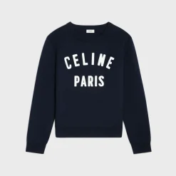 celine paris crew neck sweater in cotton