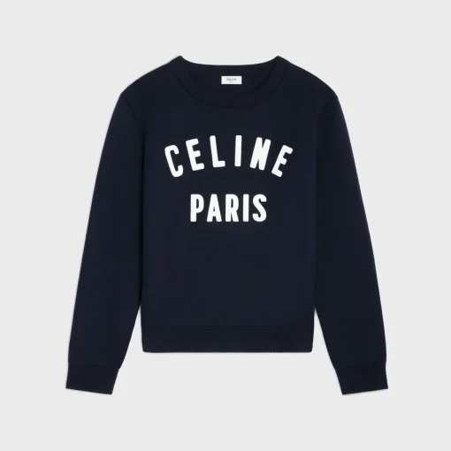 celine paris crew neck sweater in cotton