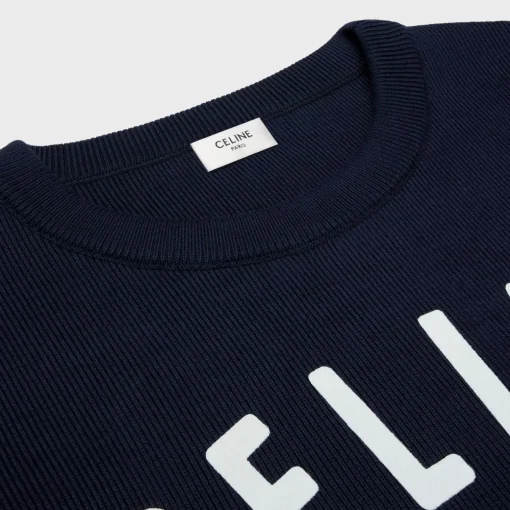 celine paris crew neck sweater in cotton