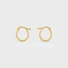 Celine Paris Hoops in Brass with Gold Finish