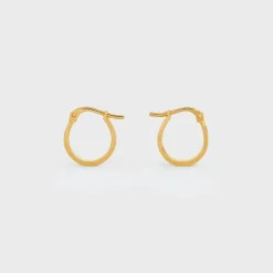 Celine Paris Hoops in Brass with Gold Finish