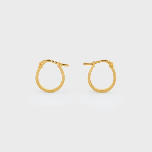 Celine Paris Hoops in Brass with Gold Finish