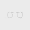 Celine Paris Hoops in Brass with Rhodium Finish
