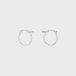 Celine Paris Hoops in Brass with Rhodium Finish