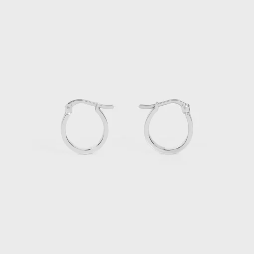 Celine Paris Hoops in Brass with Rhodium Finish