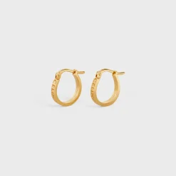 Celine Paris Hoops in Brass with Gold Finish