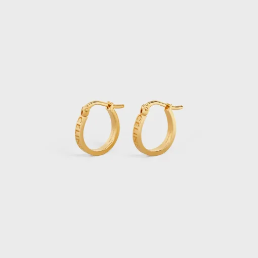 Celine Paris Hoops in Brass with Gold Finish