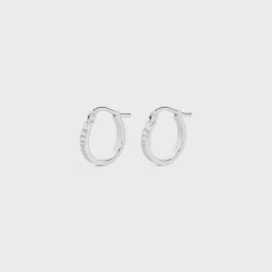 Celine Paris Hoops in Brass with Rhodium Finish