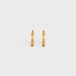 Celine Paris Hoops in Brass with Gold Finish