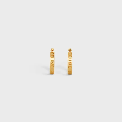 Celine Paris Hoops in Brass with Gold Finish