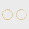 Celine Paris Large Hoops in Brass with Gold Finish