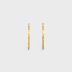 Celine Paris Large Hoops in Brass with Gold Finish