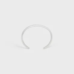 Celine Paris Thin Cuff in Brass with Rhodium Finish