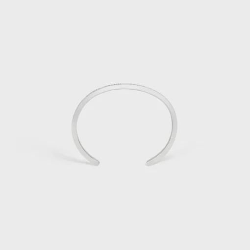 Celine Paris Thin Cuff in Brass with Rhodium Finish