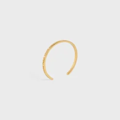 Celine Paris Thin Cuff in Brass with Gold Finish