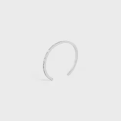 Celine Paris Thin Cuff in Brass with Rhodium Finish