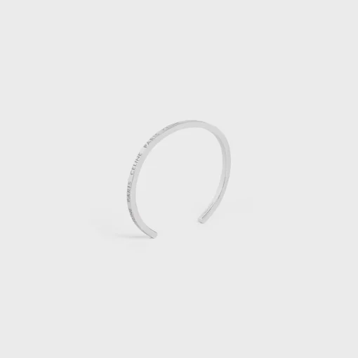 Celine Paris Thin Cuff in Brass with Rhodium Finish