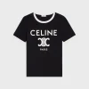 CELINE PARIS T-SHIRT IN COTTON JERSEY
