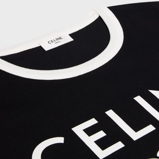CELINE PARIS T-SHIRT IN COTTON JERSEY