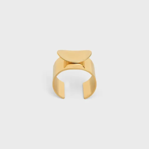 Celine Petale Cuff in Brass with Gold Finish