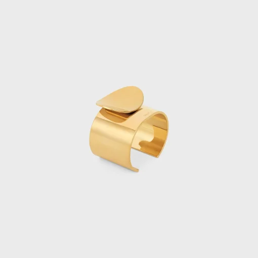 Celine Petale Cuff in Brass with Gold Finish