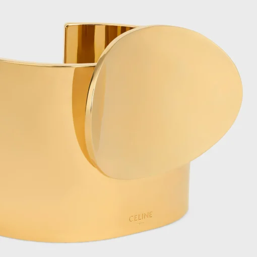 Celine Petale Cuff in Brass with Gold Finish