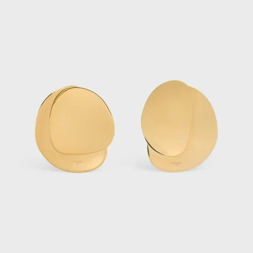 Celine Petale Earrings in Brass with Gold Finish