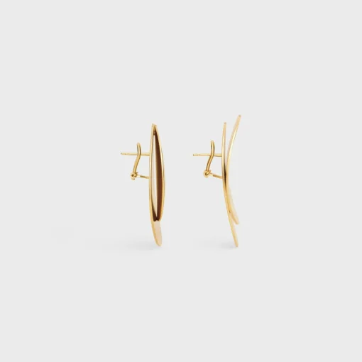 Celine Petale Earrings in Brass with Gold Finish