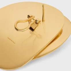 Celine Petale Earrings in Brass with Gold Finish