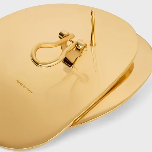 Celine Petale Earrings in Brass with Gold Finish