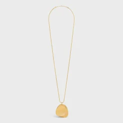 Celine Petale Necklace in Brass with Gold Finish