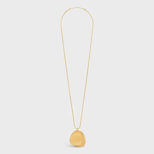 Celine Petale Necklace in Brass with Gold Finish