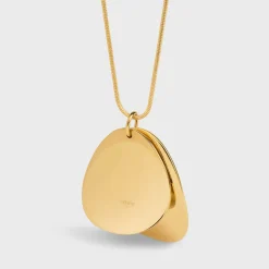 Celine Petale Necklace in Brass with Gold Finish