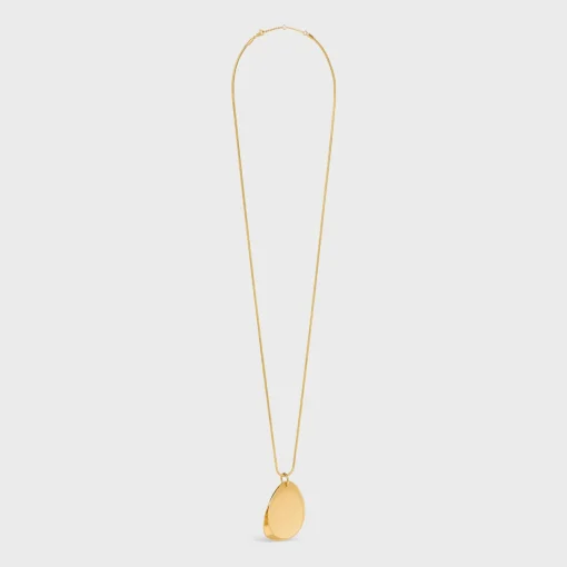 Celine Petale Necklace in Brass with Gold Finish