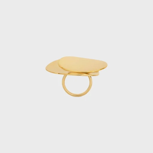 Celine Petale Ring in Brass with Gold Finish