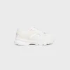 CELINE RUNNER CR-03 LOW LACE-UP SNEAKER in MESH, SUEDE CALFSKIN AND CALFSKIN