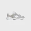 CELINE RUNNER CR-03 LOW LACE-UP SNEAKER in SUEDE CALFSKIN, MESH AND CALFSKIN