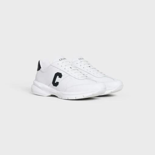 CELINE RUNNER CR-02 LOW LACE-UP SNEAKER in CALFSKIN