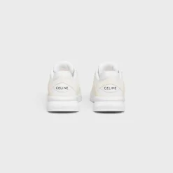 CELINE RUNNER CR-03 LOW LACE-UP SNEAKER in MESH, SUEDE CALFSKIN AND CALFSKIN