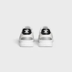 CELINE RUNNER CR-02 LOW LACE-UP SNEAKER in Calfskin, Suede Calfskin and Matte Metallic Calfskin