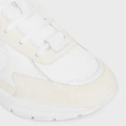 CELINE RUNNER CR-03 LOW LACE-UP SNEAKER in MESH, SUEDE CALFSKIN AND CALFSKIN