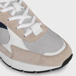 CELINE RUNNER CR-03 LOW LACE-UP SNEAKER in MESH, SUEDE CALFSKIN AND CALFSKIN
