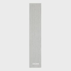 CELINE SCARF IN RIBBED FELTED WOOL