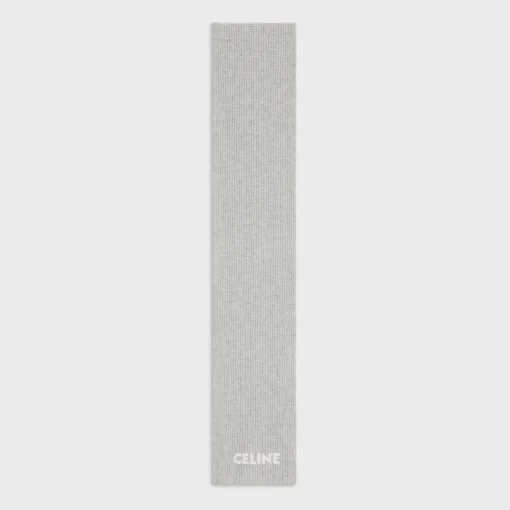 CELINE SCARF IN RIBBED FELTED WOOL