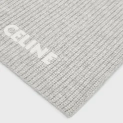 CELINE SCARF IN RIBBED FELTED WOOL