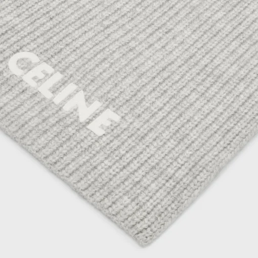 CELINE SCARF IN RIBBED FELTED WOOL