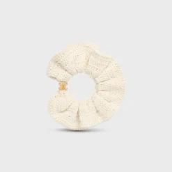 Celine Scrunchy Crochet in Cotton and Brass with Gold finish