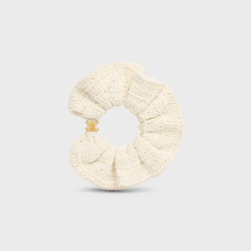 Celine Scrunchy Crochet in Cotton and Brass with Gold finish