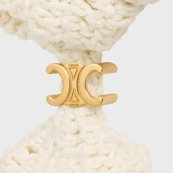 Celine Scrunchy Crochet in Cotton and Brass with Gold finish