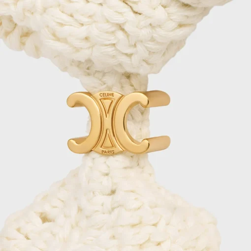 Celine Scrunchy Crochet in Cotton and Brass with Gold finish